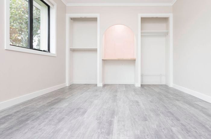 Beautiful room with neatly laid planks