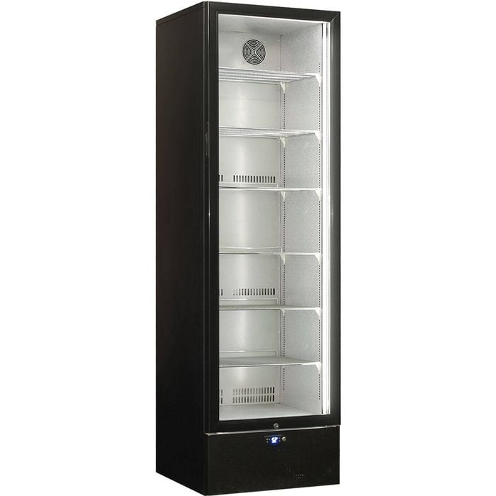 Schmick Black Upright Glass 1 Door Bar Fridge (Right Hinged) - SK422R-B-HD