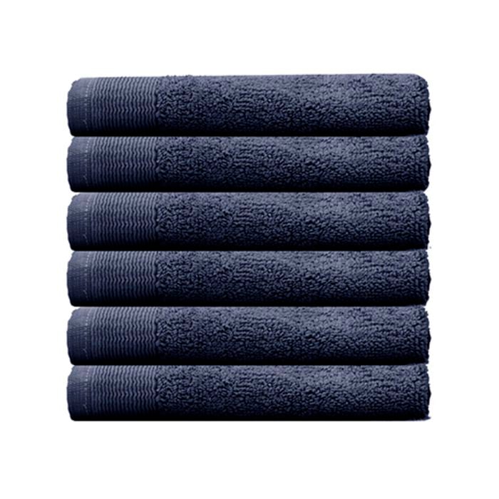Elvire Face Washer 6 Pack Navy