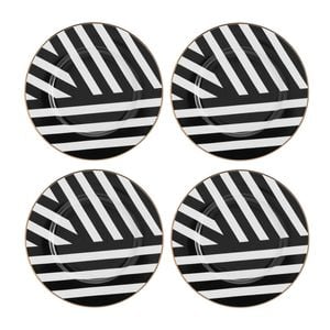 4pc Mikasa Luxe Deco Kitchen China Side Plate Set, 21cm
