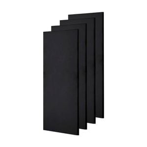 4x Fibreglass Acoustic Room Treatment Sound Panels 900x300x50mm 1.1sqm Black