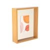 Nicola Spring 3D Deep Box Photo Frame - 8 x 10" with 4 x 6" Mount - Light Wood