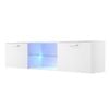 Ufurniture TV Cabinet Entertainment Unit 160cm RGB LED White