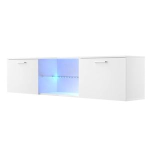 Ufurniture TV Cabinet Entertainment Unit 160cm RGB LED White