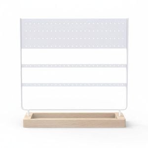 Wooden Earring Organizer with 144 Holes and Tray - Perfect for Jewelry Storage & Gifting