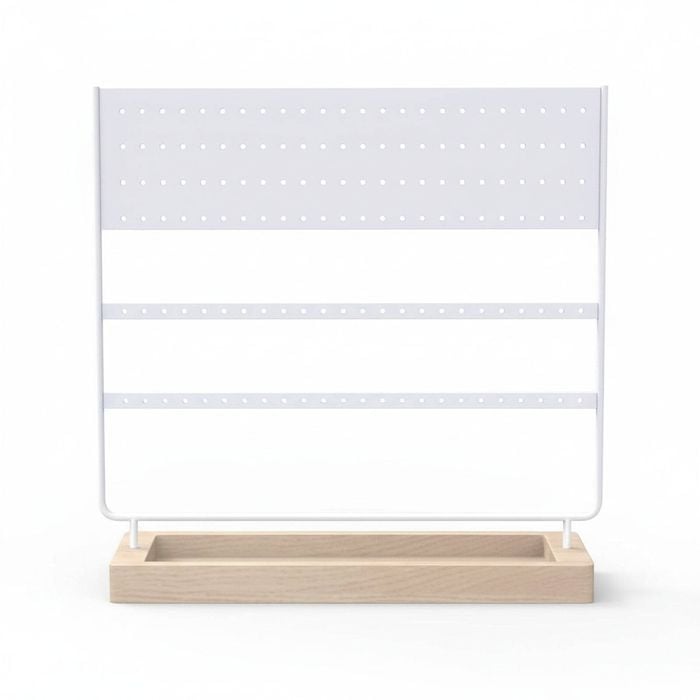 Wooden Earring Organizer with 144 Holes and Tray - Perfect for Jewelry Storage & Gifting