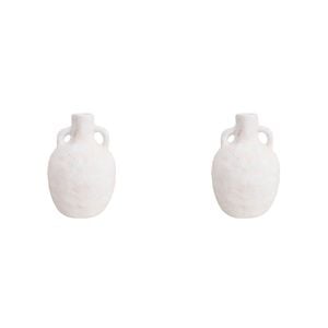 2PK LVD Cement Urn  Vase Home/Room Decor 15cm Nina Assorted