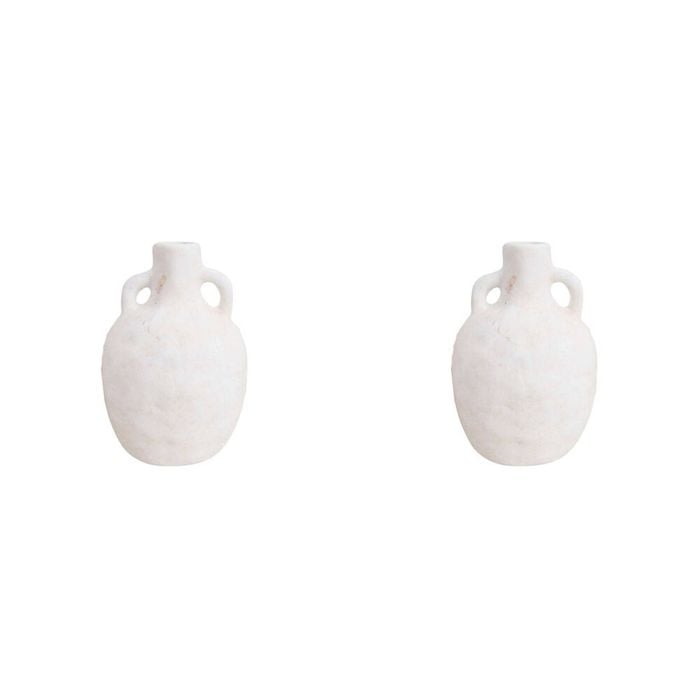 2PK LVD Cement Urn  Vase Home/Room Decor 15cm Nina Assorted