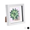 Nicola Spring 6 x 6 3D Shadow Box Photo Frame - Craft Display Picture Frame with 4 x 4 Mount - Glass Aperture - White