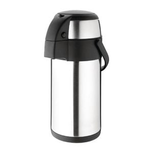 Olympia Pump Action Airpot Stainless Steel Thermal Beverage Dispenser 3l Commercial Catering Storage