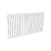 ProtectorAl 2400 x 1200mm Pearl White Aluminium Loop Top Pool Fence Panel