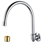 Shaw & Mason Large Chrome Swivel Wall Sink / Spa Spout WELS 3 Star 9L/min