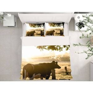 3D Animal Cow 018 Bed Pillowcases Quilt King Size