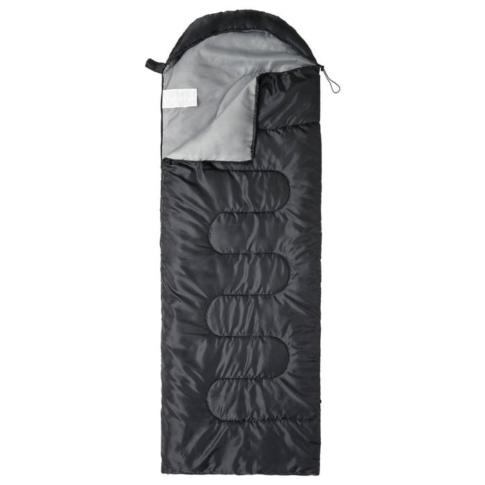 Advwin Camping Sleeping Bag for Adults Boys and Girls Lightweight Backpacking 3 Season Warm Weather Waterproof Black