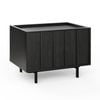 Linea 55cm Black Oak 1 Drawer Bedside Table