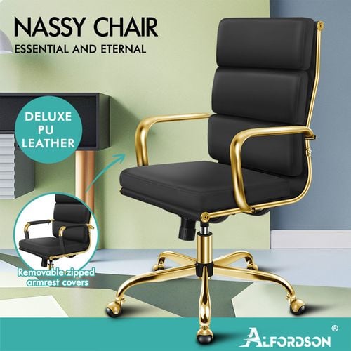 ALFORDSON Office Chair High Back Black Bunnings Australia