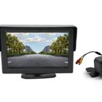 Elinz 4.3" Monitor + 12v Reversing Camera Kit Car Caravan LCD Rearview IR Night Vision - 4.3" | Wired Transmission | RCA System