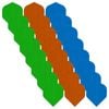 8x 3pc Formula Sports Polyester Plain Dart Flights Pear Set Assorted
