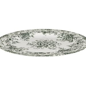 Casa Domani Round Porcelain Serving Platter Antique Green 33cm Gift Boxed