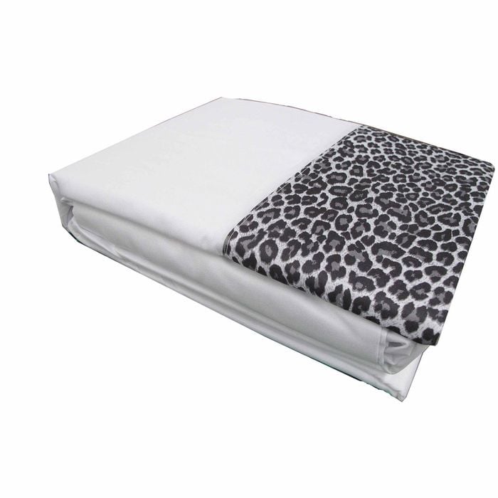 Big Sleep Leopard Sheet Set White Double