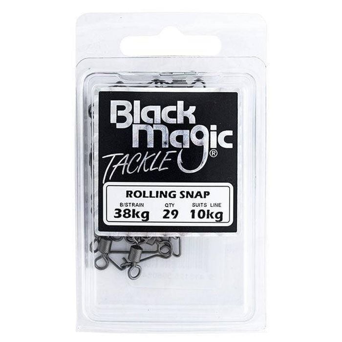 Black Magic Rolling Swivel With Snap Economy Pack 10kg (38kg Breaking Strain)