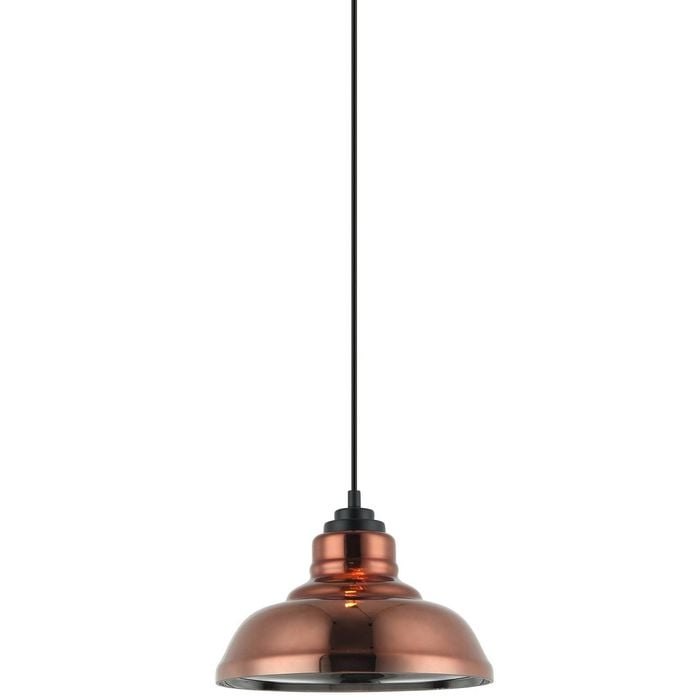 CLA Lighting Lamina Retro Dome Glass Pendant Light Copper