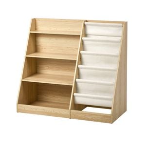 Oikiture Kids Bookshelf Bookcase Multi Tiers Display Shelf Rack Diy Organiser