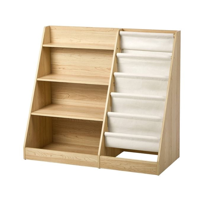 Oikiture Kids Bookshelf Bookcase Multi Tiers Display Shelf Rack Diy Organiser