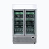Bromic Upright Display Fridge - 1082L - 2 Door - Flat Glass - Lightbox - Silver