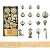 Catzon 30 Pcs Christmas Ball Including Candy Cane Bow Star Hanging Ornaments for Xmas-Gold