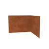 TerraForm Edging 230mmH x 610mmW  2.5mm Gauge Corten Steel Inside Corner