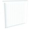 ProtectorAl 300 - 1000 x 300 - 1000mm Pearl White Vertical 9mm Gap Aluminium Welded Slat Panel