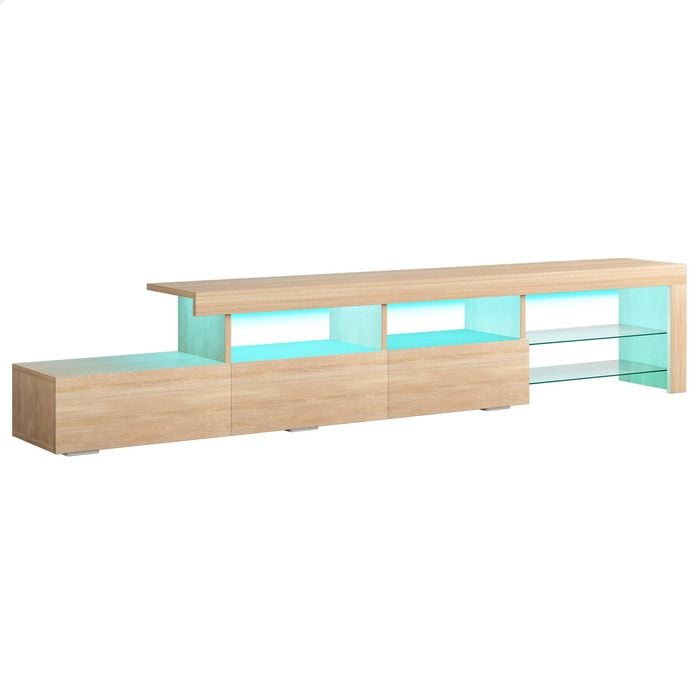 ALFORDSON Entertainment Unit 220cm LED Oak