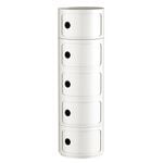 MIUZ 5 Tier White Replica Componibili Round Storage Cabinet