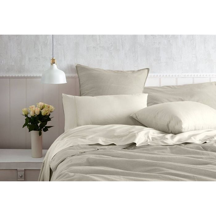 Kas Australia 500 TC Egyptian Cotton Sheet Set Neutral Queen