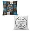 Catzon 2 Pcs Linen Throw Pillow Covers for Dear Dad Birthday Gifts for Father-Set 17