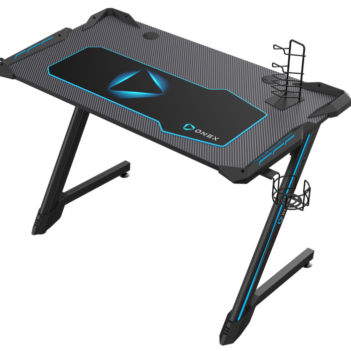 ONEX Gaming Desk GD1200Z RGB w/Cup holder, headset hook, Gamepad holder, 114cm(w)