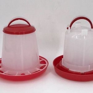 Yes4pets Small Poultry Bird Chicken Water Drinker 1 L & 1.5 Kg Food Feeder Grain Seed Set