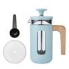 La Cafetiere Pisa 3-cup Cafetiere Manual Glass Coffee Press Maker Sky Blue