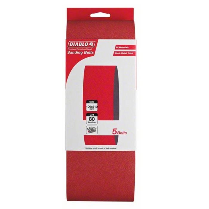 Diablo 100 x 610mm 80g Abrasive Belt - 5 Pack