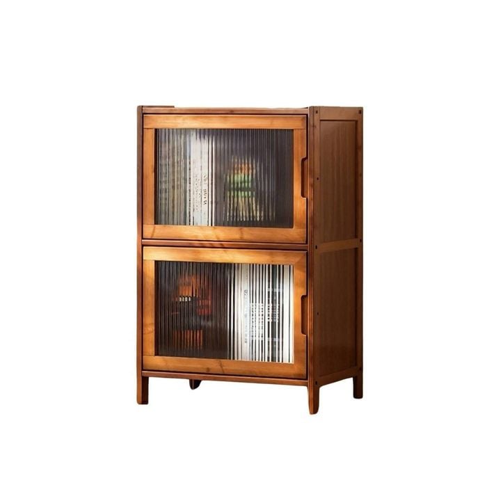 Lauft Storage Shelf Display Cabinet Cupboard Bookshelf 2 Tier Side Cabinets