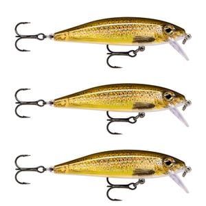 3x Rapala 7cm X Rap Countdown Sinking Minnow Fishing Lures - Live Trout
