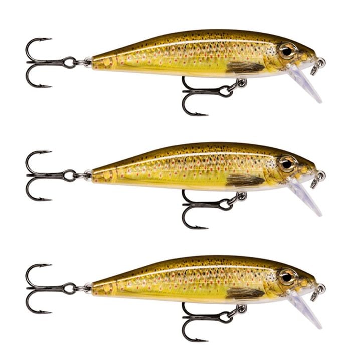 3x Rapala 7cm X Rap Countdown Sinking Minnow Fishing Lures - Live Trout