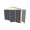 Build-a-Shed 3.0 x 0.8 x 2.3m Gable Single Hinged Side Door Shed - Grey