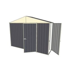 Build-a-Shed 3.0 x 0.8 x 2.3m Gable Single Hinged Side Door Shed - Grey