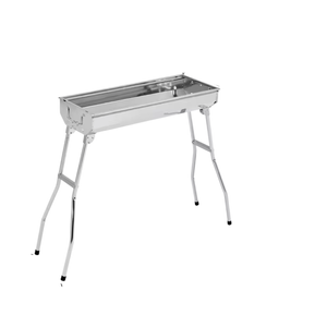 NNEOBA Portable Outdoor Stainless Steel Charcoal Grill Foldable BBQ Tool Silver