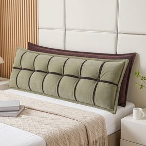 Giselle Bedding Headboard Pillow with Storage Chenille Wedge Reading Cushion King