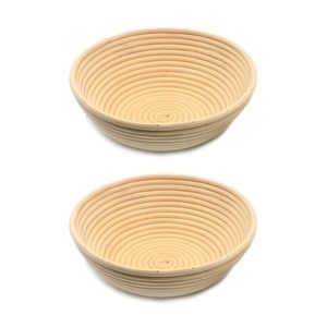 2PK Brunswick Bakers Round Rattan 23cm Bread Banneton Basket Sourdough Basket