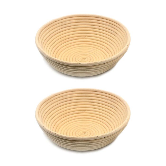 2PK Brunswick Bakers Round Rattan 23cm Bread Banneton Basket Sourdough Basket