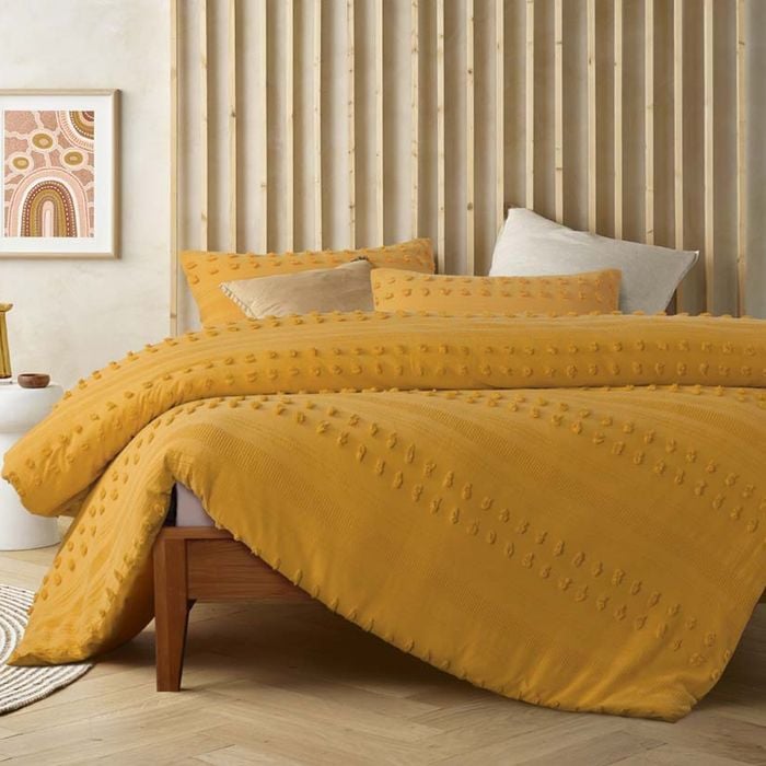 Ochre Sans Sovci Cotton Quilt Cover Set